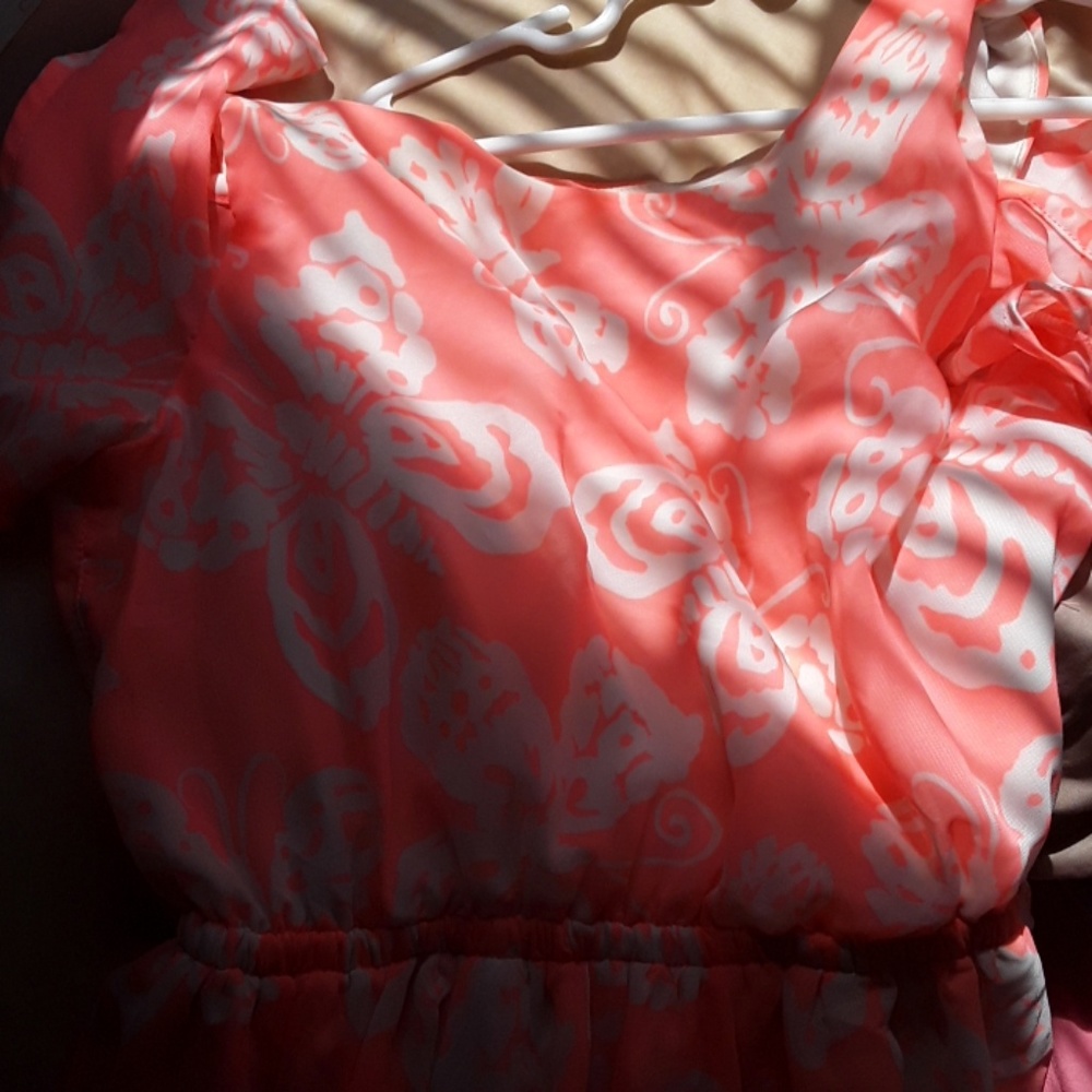 Pink floral dress